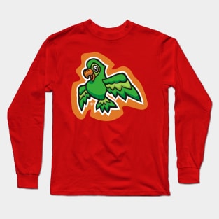 Little Green Parrot Long Sleeve T-Shirt